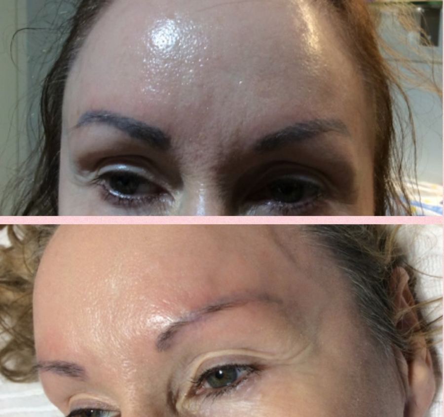 Colour tattoo — before & after
